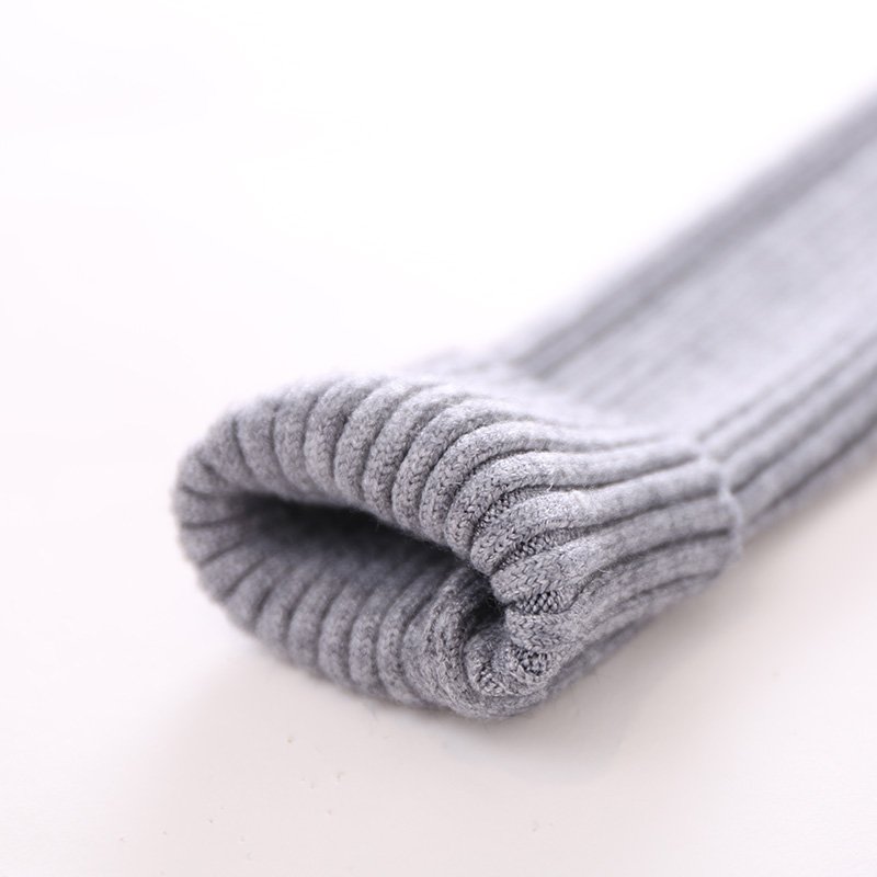Custom LOGO women winter round neck knitted sweater dress clothing long sleeve ribbed knit ladies one piece dress robe hivernal
