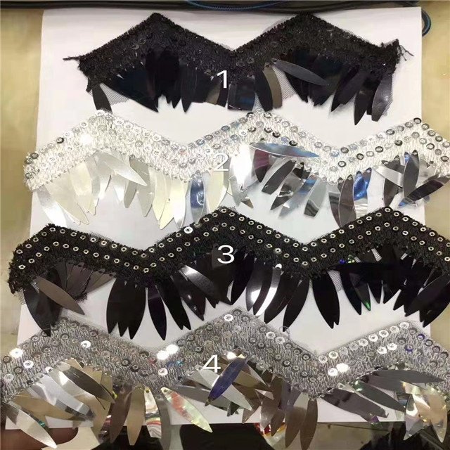 hand sewing machine made fancy woman decorative pearl beaded lace trimming for sewing clothes
