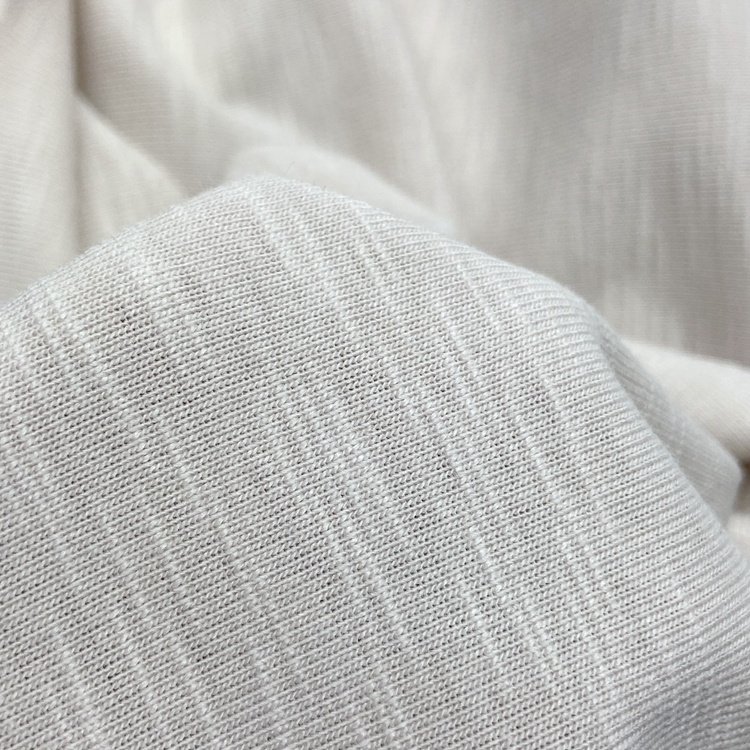 Thick 1x1 rib 68% polyester 27% rayon 5% spandex knitted custom 310GSM slub ribbed jersey fabric for loungewear
