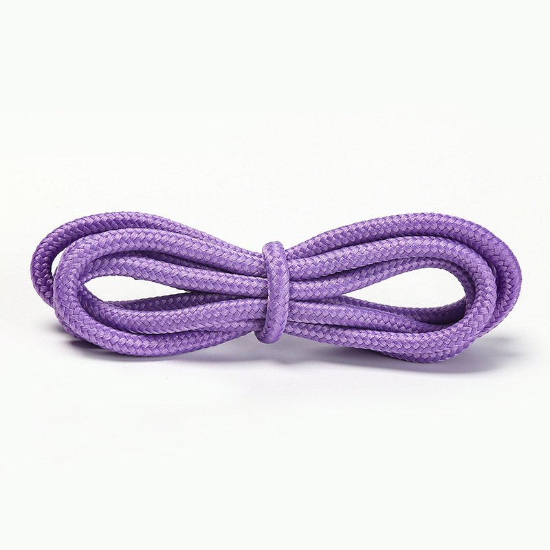 Customizable high quality 16D 4mm width 50-200cm round shoe laces 31 colors rope shoelaces for boots