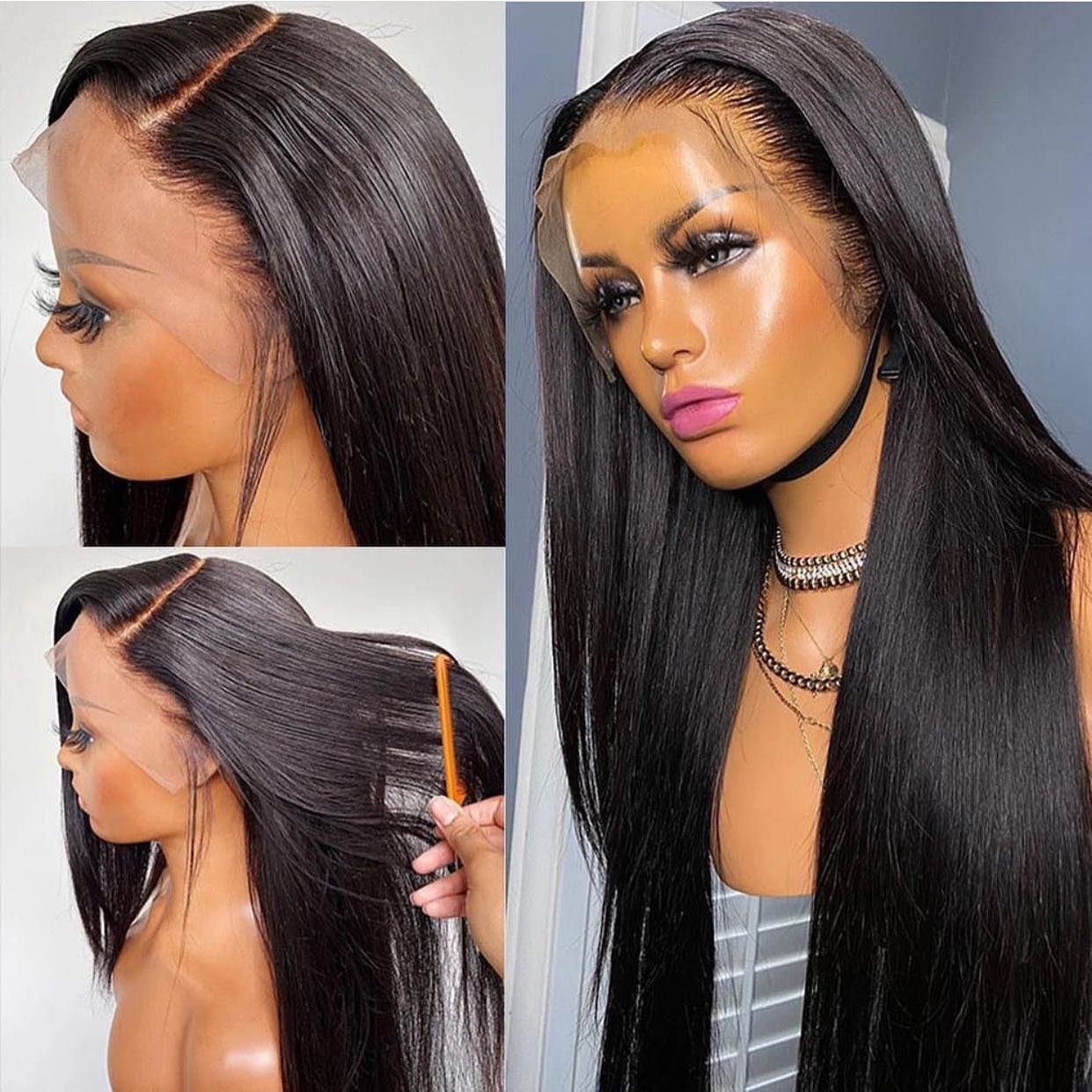 Wholesale Raw Brazilian Hair HD Lace Frontal Wig,Virgin Human Hair Hd Full Lace Wig 13x4 13x6 Natural Human Hair Lace Front Wig