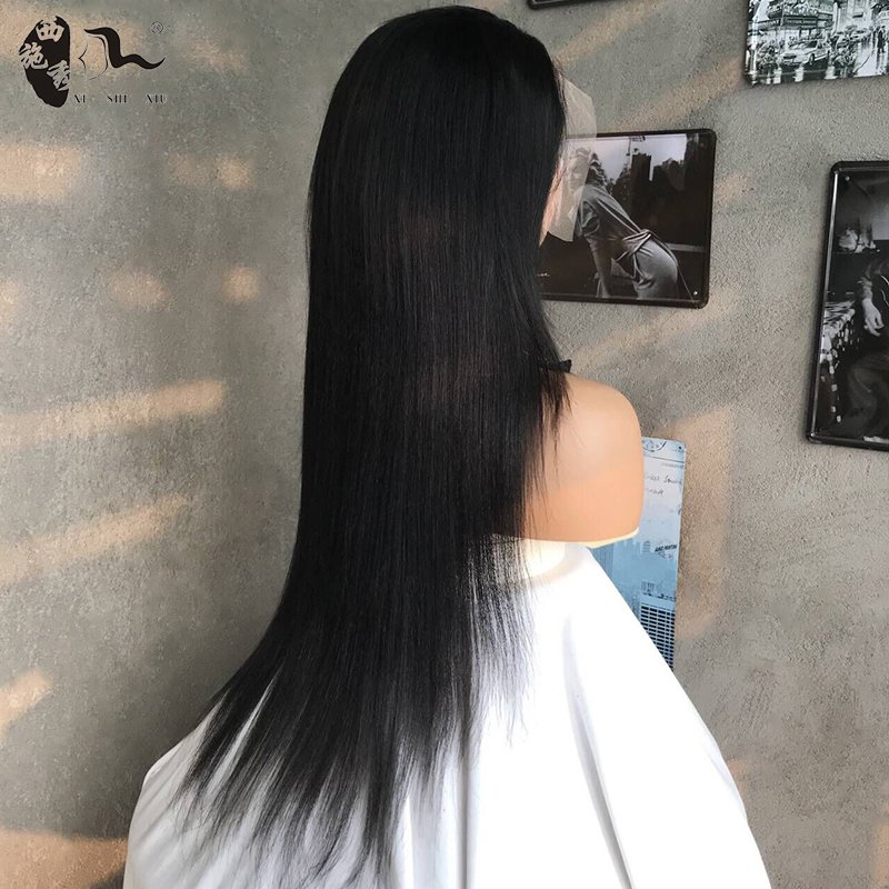 XISHIXIUHAIR 22-30inch Human hair Extension Blend Wig Lace Front,Brazilian Human Hair Frontal Wig ,Brazilian Hair Virgin Frontal