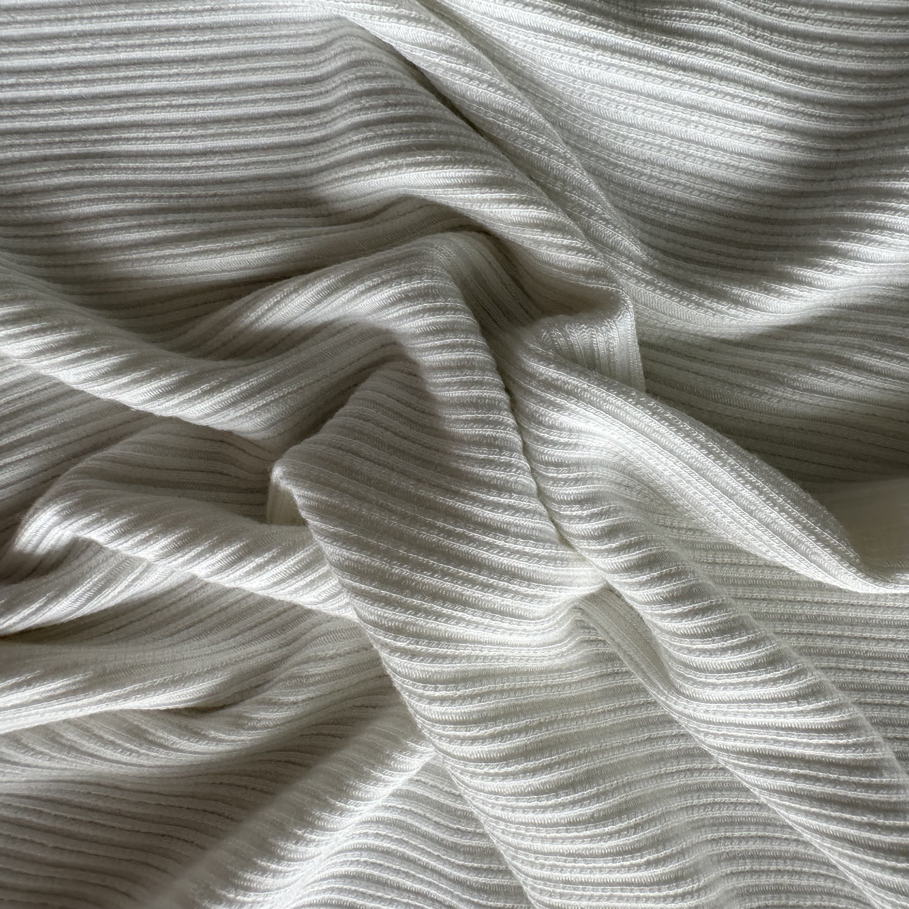 Bamboo fiber stretch ribbed jacquard