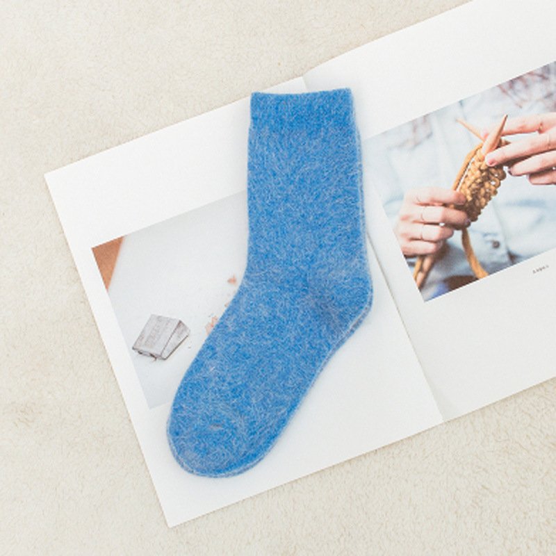 Customized Colorful Winter For Women Girls Millennium Thick Slouch Hand Knitted Wool Sock