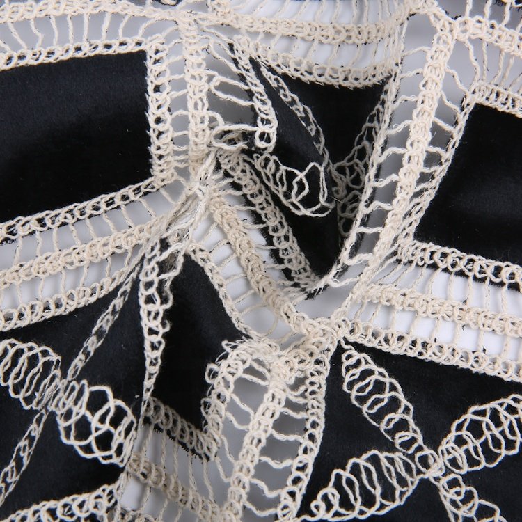 HA-18063 Factory price luxury laser cut cord chemical embroidery lace fabric for garment