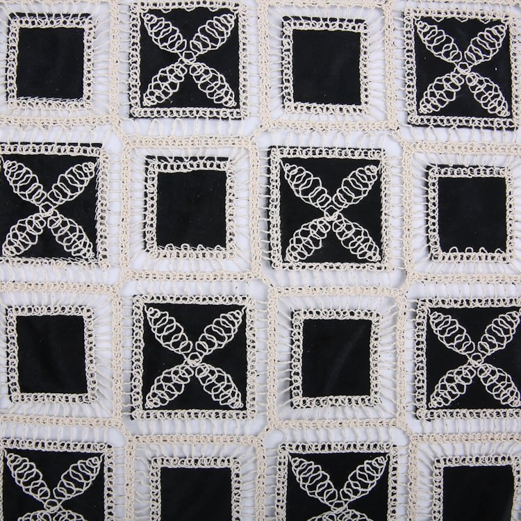 HA-18063 Factory price luxury laser cut cord chemical embroidery lace fabric for garment