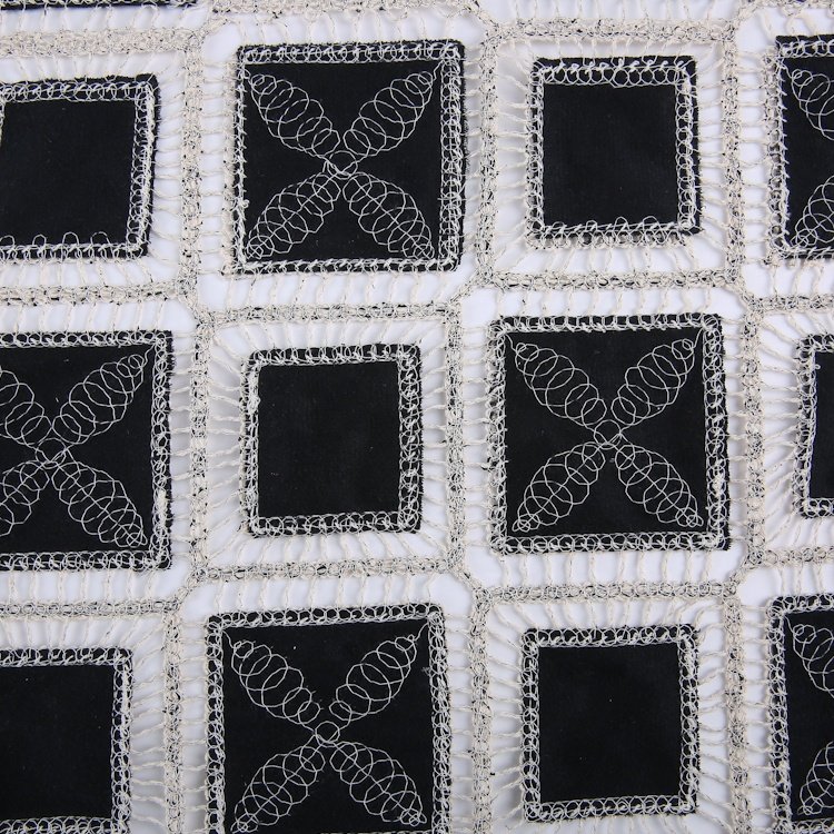 HA-18063 Factory price luxury laser cut cord chemical embroidery lace fabric for garment