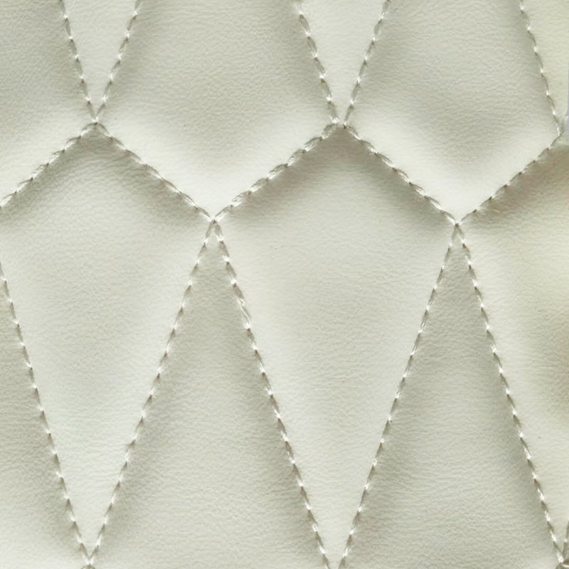 Embroidery Faux Leather Quilted Fabric With Sponge Backing For Car Mats