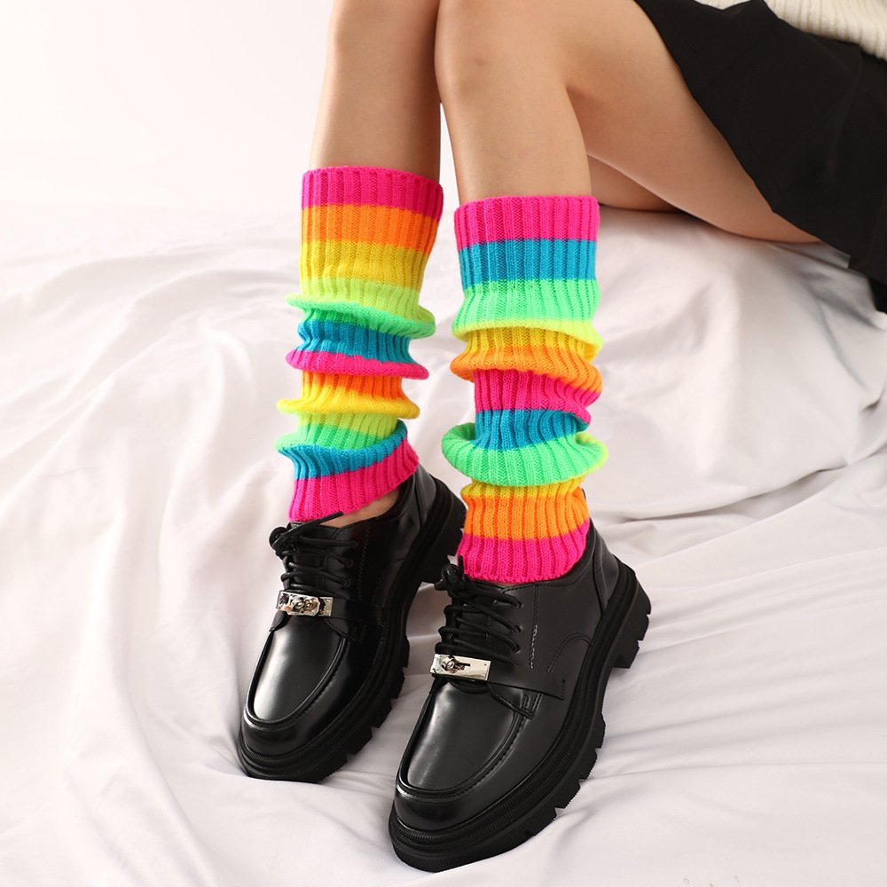 Women's Winter Over Knee High Ribbed Knitted Warm Stockings Long Tube Footless Socks Leg Warmers for women