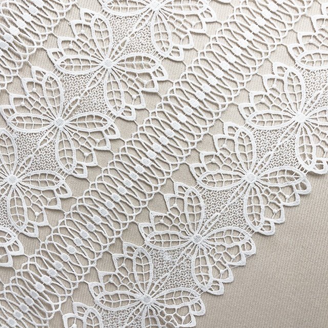 HA-17187 Water soluble Chemical embroidered lace eyelet fabric wedding