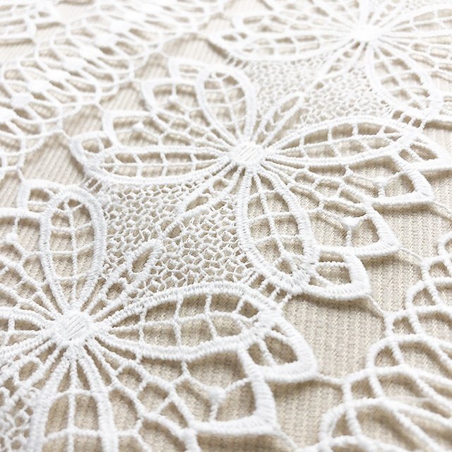HA-17187 Water soluble Chemical embroidered lace eyelet fabric wedding