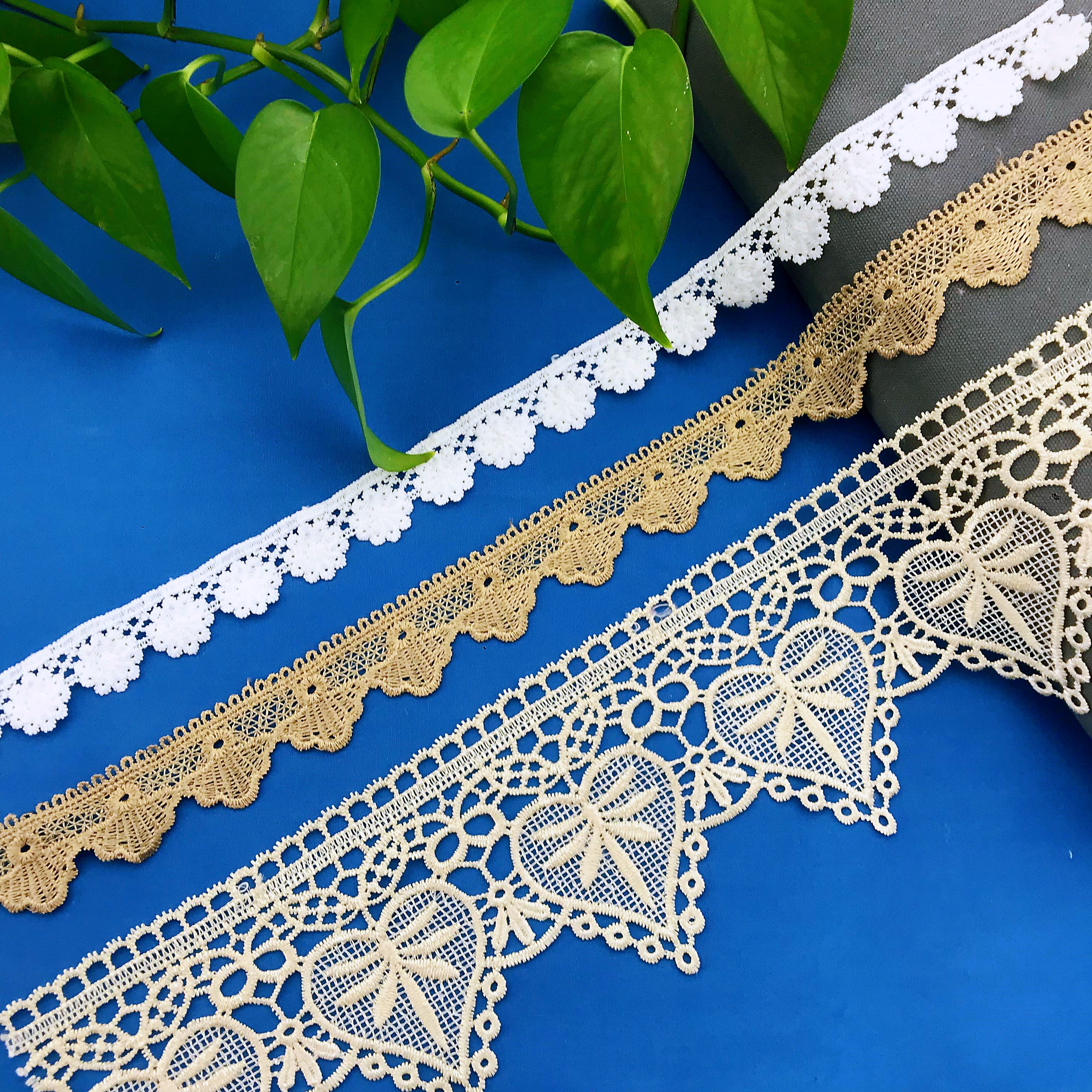 Factory Wholesale Polyester Flower Lace Trimming Accessories For Dress Home Textile Decoration