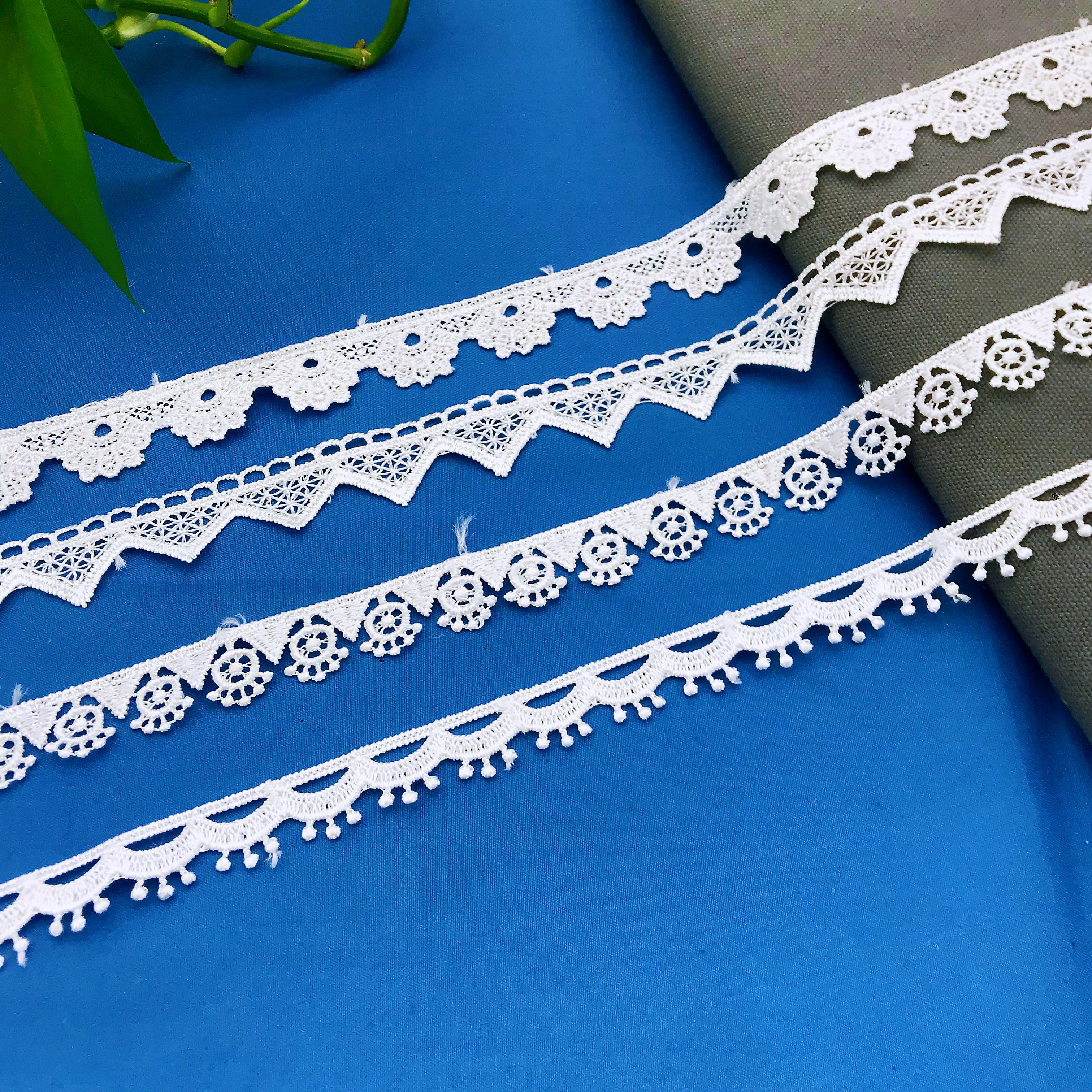 Factory Wholesale Polyester Flower Lace Trimming Accessories For Dress Home Textile Decoration