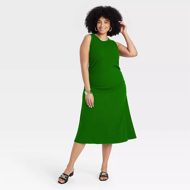 Custom OEM ODM Rib-knit aka sororit Color Block Sweater Dress zeta rho women's knitted dress