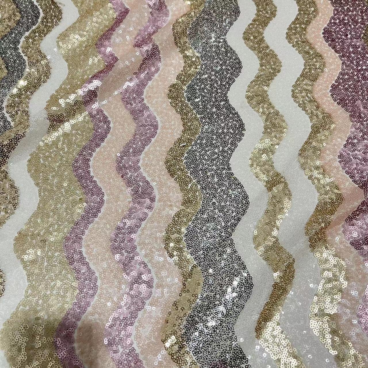 designs sequin embroidery fabric oem bridal embroidery lace fabric for women party dress