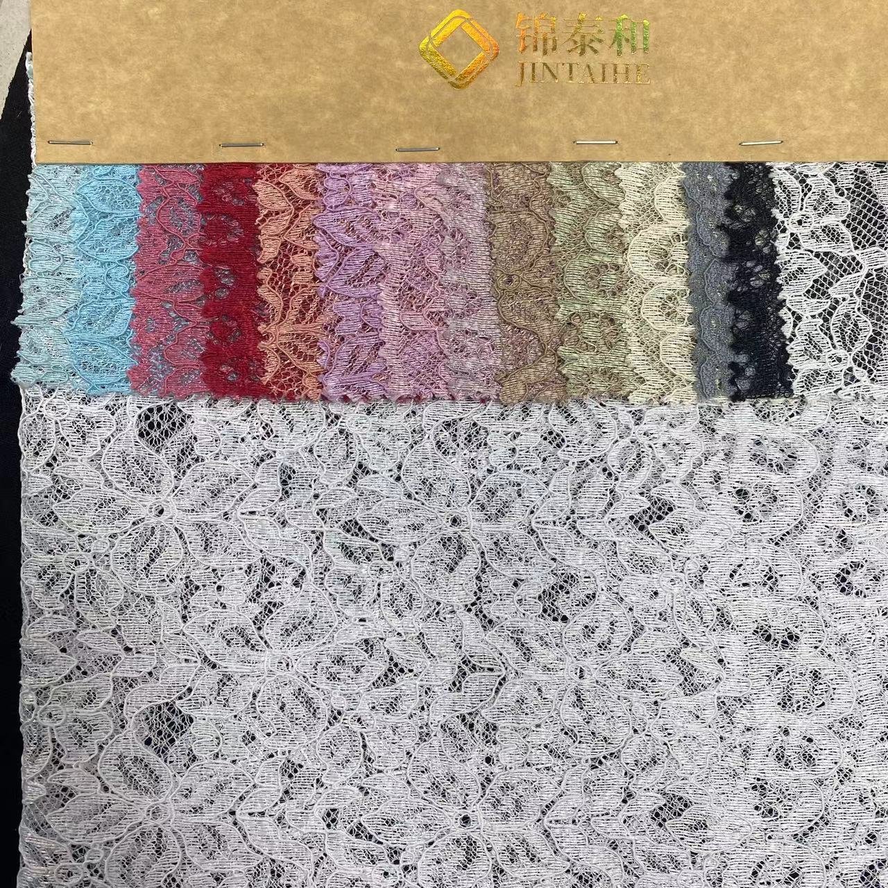 100% polyester lace fabric,Flower lace embroidery fabric,wedding dress lace fabric for women,Soft,Multi-color custom,wholesale