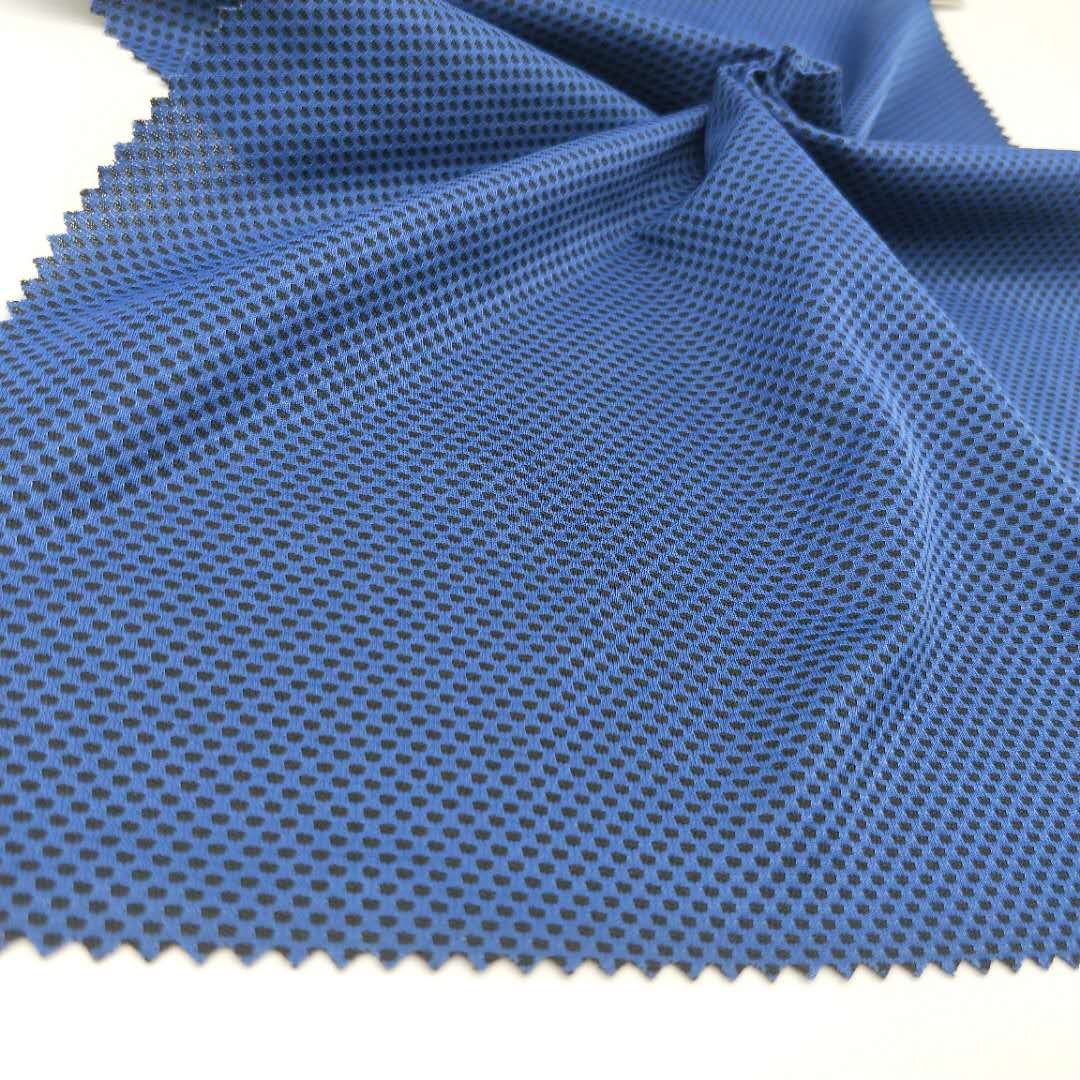 New Arrivals Moisture Wicking 100%Polyester Yarn Dyed Two Tone melange Mesh Fabric For Sportswear