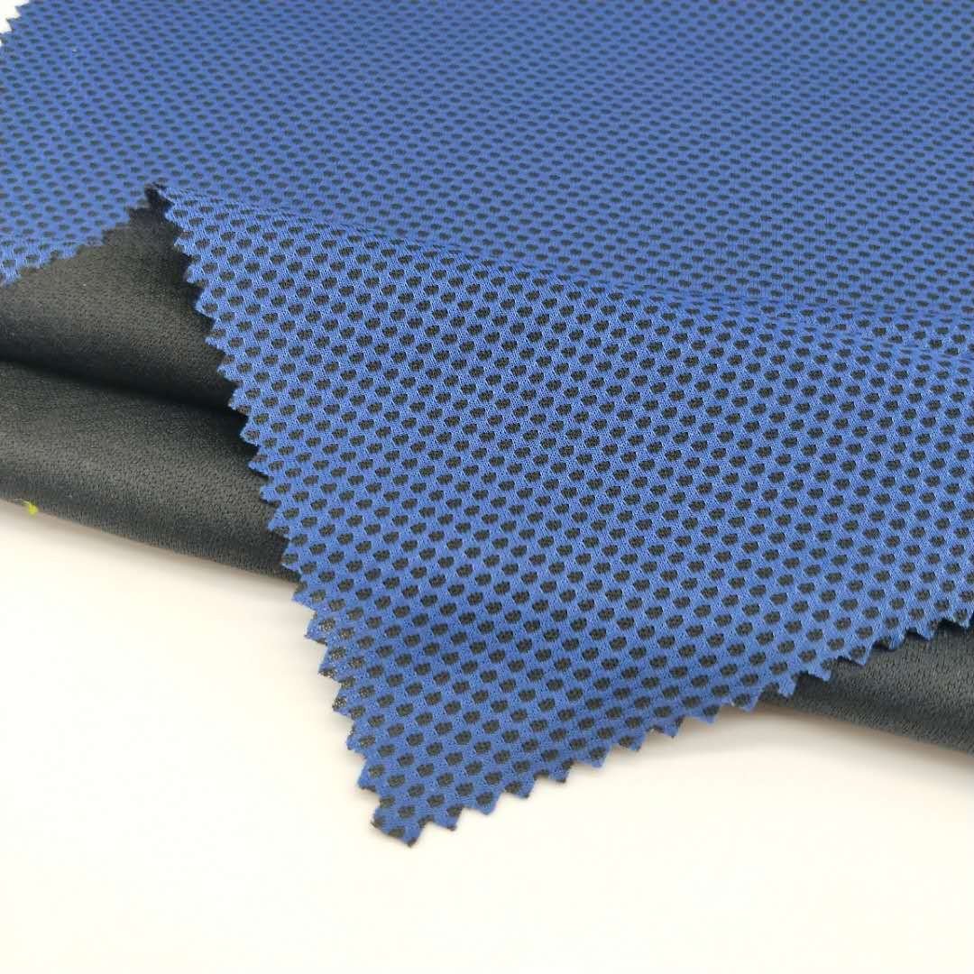 New Arrivals Moisture Wicking 100%Polyester Yarn Dyed Two Tone melange Mesh Fabric For Sportswear
