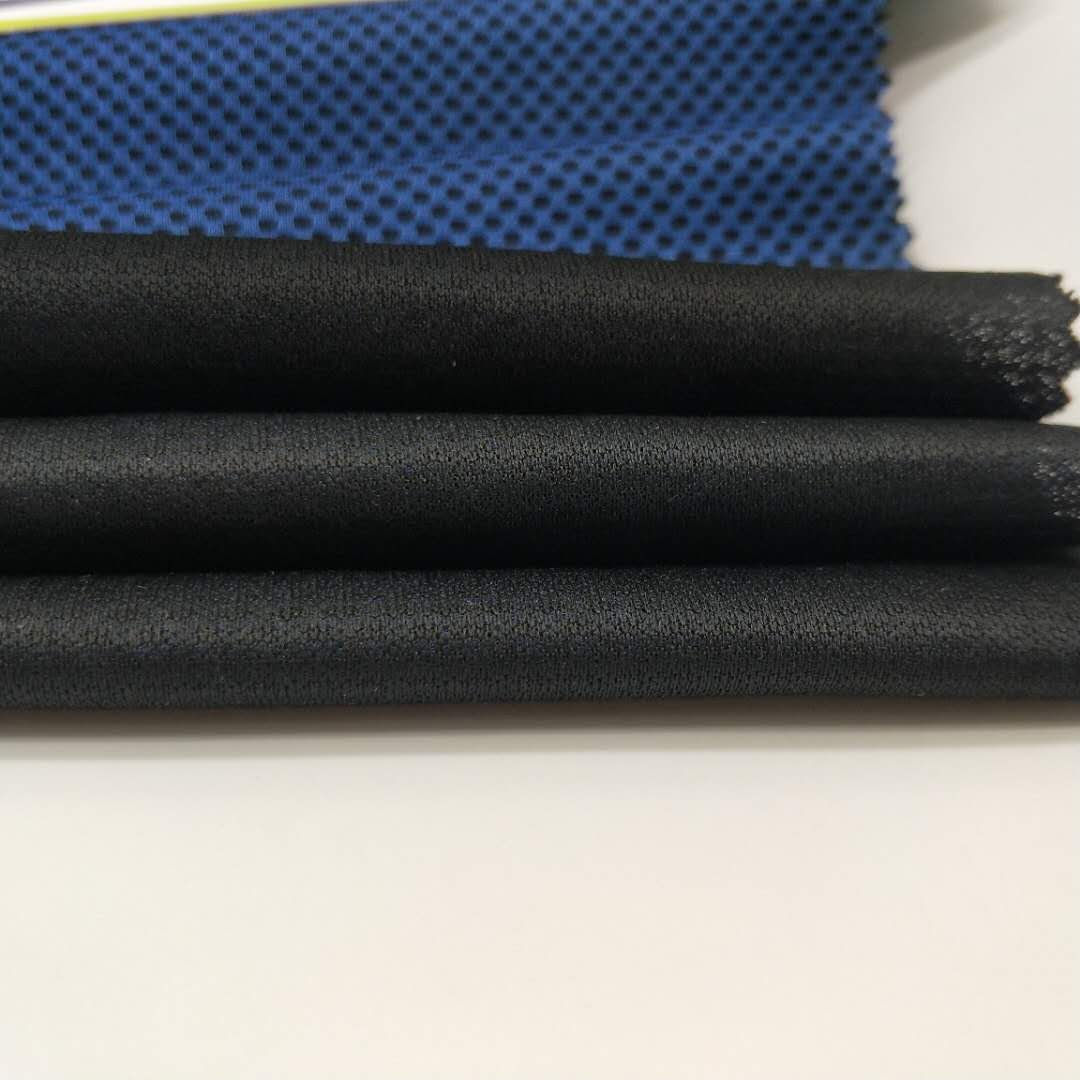 New Arrivals Moisture Wicking 100%Polyester Yarn Dyed Two Tone melange Mesh Fabric For Sportswear