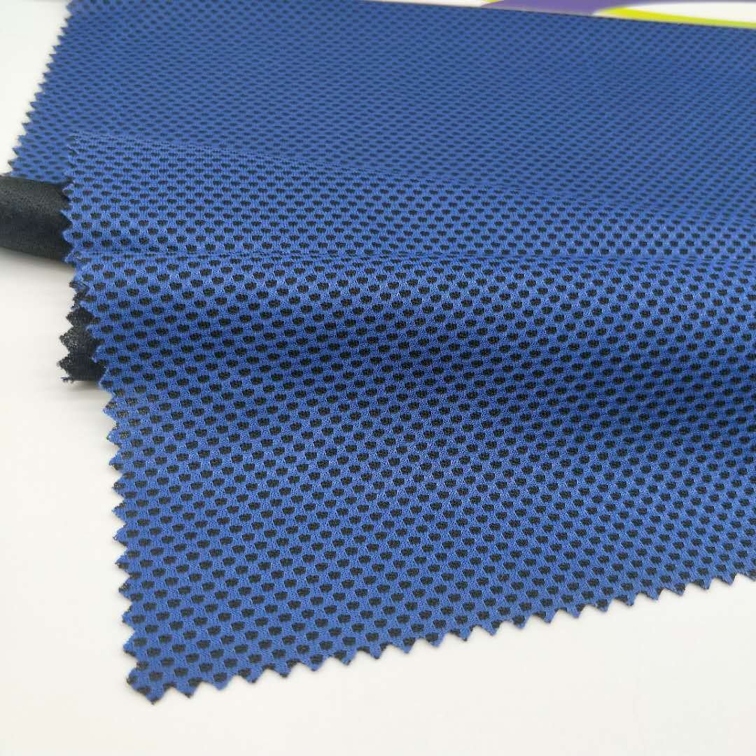 New Arrivals Moisture Wicking 100%Polyester Yarn Dyed Two Tone melange Mesh Fabric For Sportswear