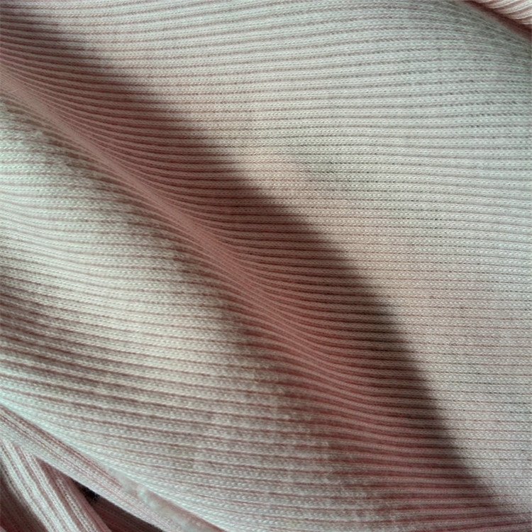 Custom Rib Fabric 3*3 3*4 4*4 Rib Organic Cotton Spandex Ribbing Knitted 2x2 Rib Fabric