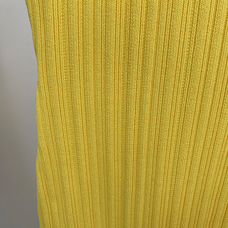 Wholesale women clothing button sleeveless knit ribbed bodycon dresses
