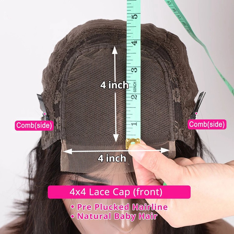 Cheap Raw Peruvian Hair Bone Straight Human Hair HD Transparent Lace Front Wigs Human Hair 4X4 Lace Closure Wigs For Black Women