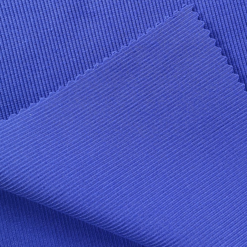 High quality 400gsm 97.7% Cotton 2.3% Spandex 2*2 Fashion Stretch Ribbed Fabric for Women's Clothing