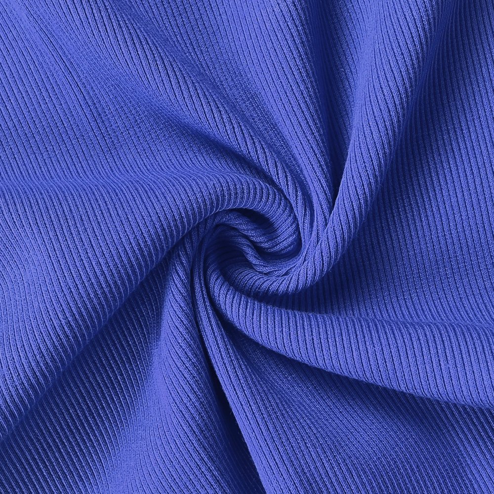 High quality 400gsm 97.7% Cotton 2.3% Spandex 2*2 Fashion Stretch Ribbed Fabric for Women's Clothing