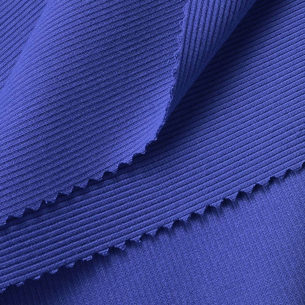 High quality 400gsm 97.7% Cotton 2.3% Spandex 2*2 Fashion Stretch Ribbed Fabric for Women's Clothing
