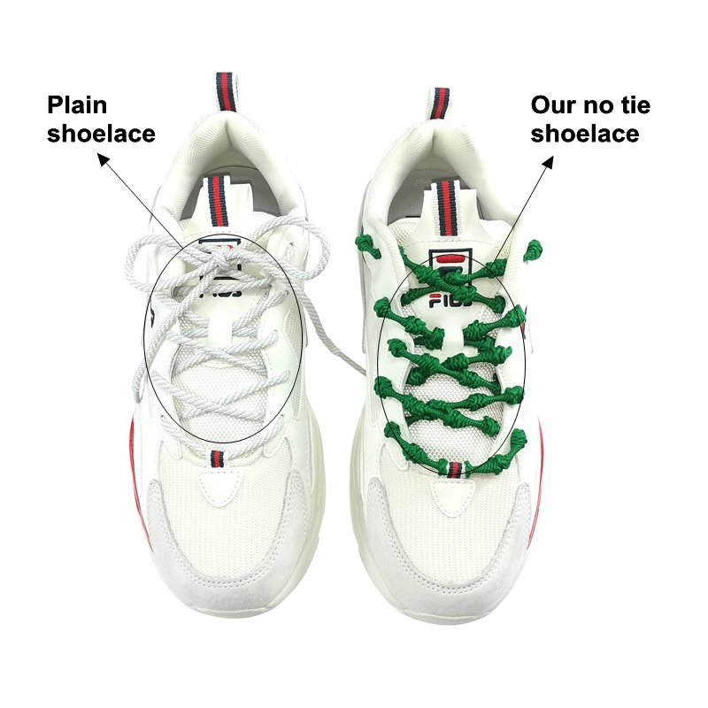 Stock MOQ 50pcs elastic knot shoelace crazy lazy shoe lace running sport no tie shoe lace