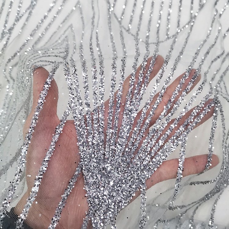 lace fabric factory wholesale wedding embroidery fabric textile bridal lace glitter fabric