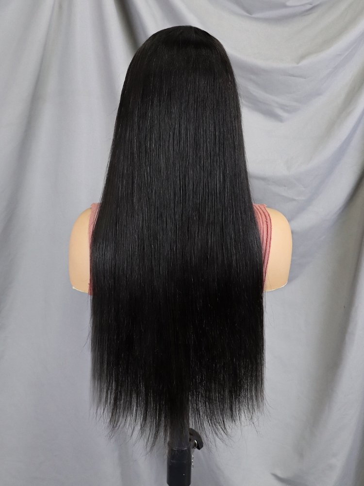 Wholesale 13x4 Transparent Lace Full Frontal Wigs 100% Natural Raw Cambodian Straight Front Wig Pre Pluck Bouncy Human Hair Wigs