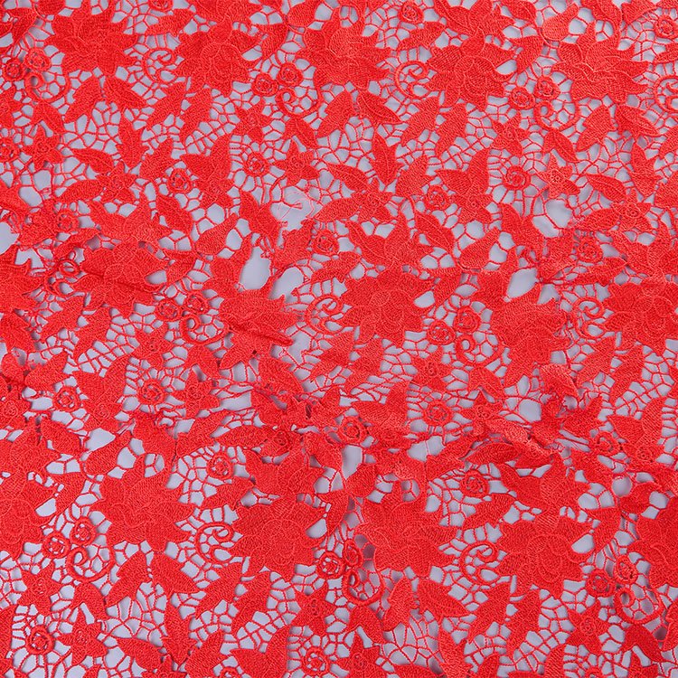 Professional supplier custom beautiful embroidery mesh lace fabric/water soluble african chemical lace