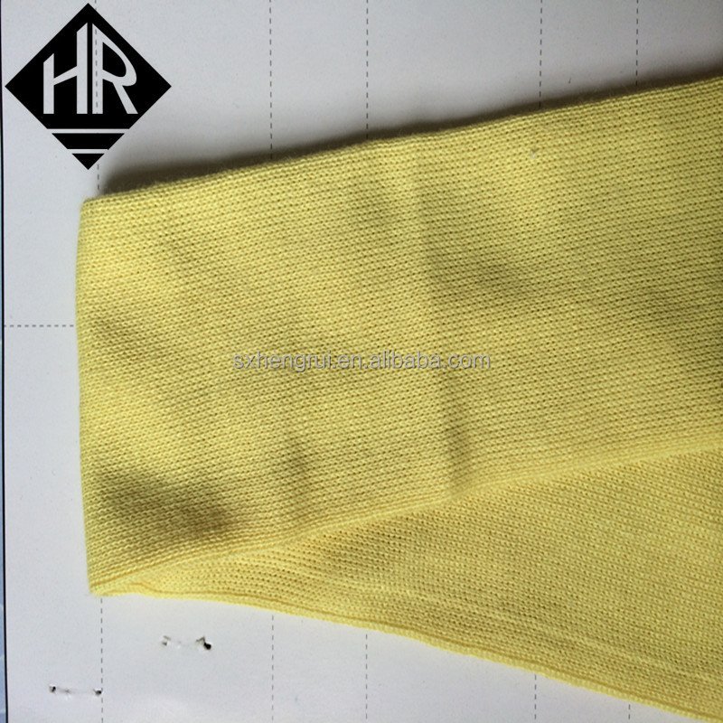 aramid rib knit sleeve cut proof and abrasion resistant