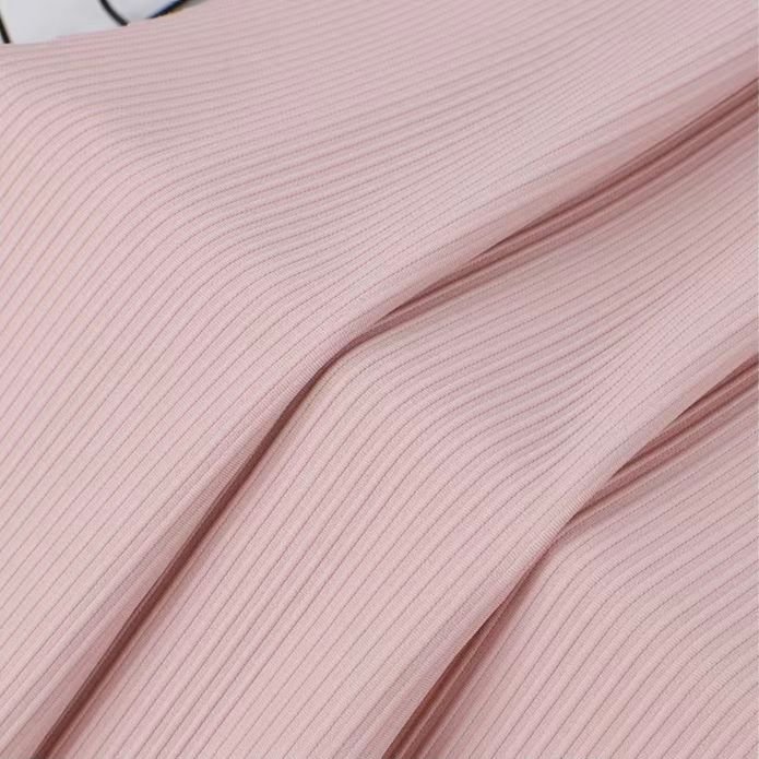 Wholesale 250g Rib Knit 75%Nylon 25%Spandex 2*1 Striped Ribbed 4 Way Stretch Fabric for Sportswear Bra Athletic Yoga Legging