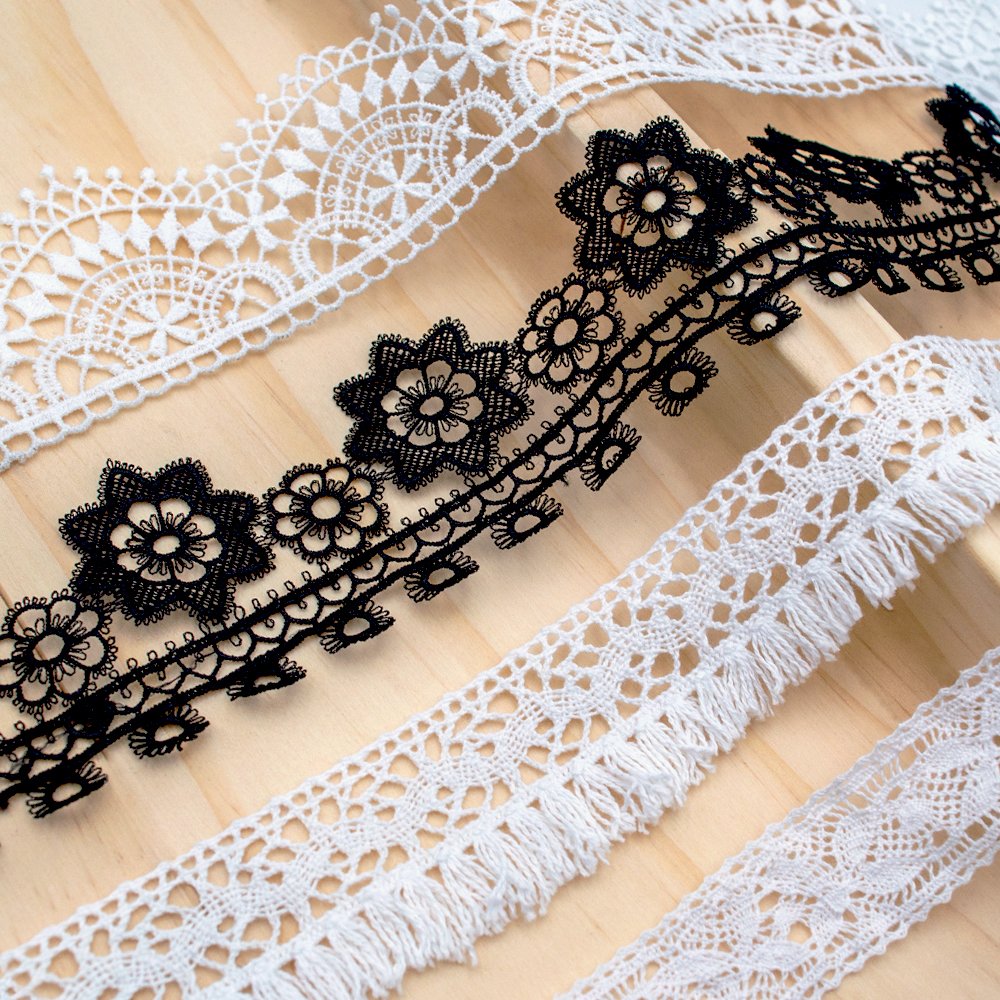 Gordon Ribbons Eco Friendly Natural Cotton Eyelet Lace Ribbon Custom Garment Accessories Cotton Lace