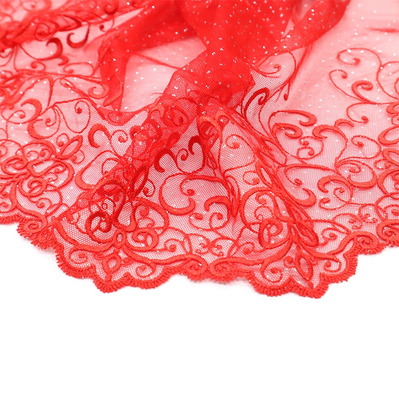 Sparkling lace embroidery Suitable for weddings Underwear clothing lace fabric embroidery