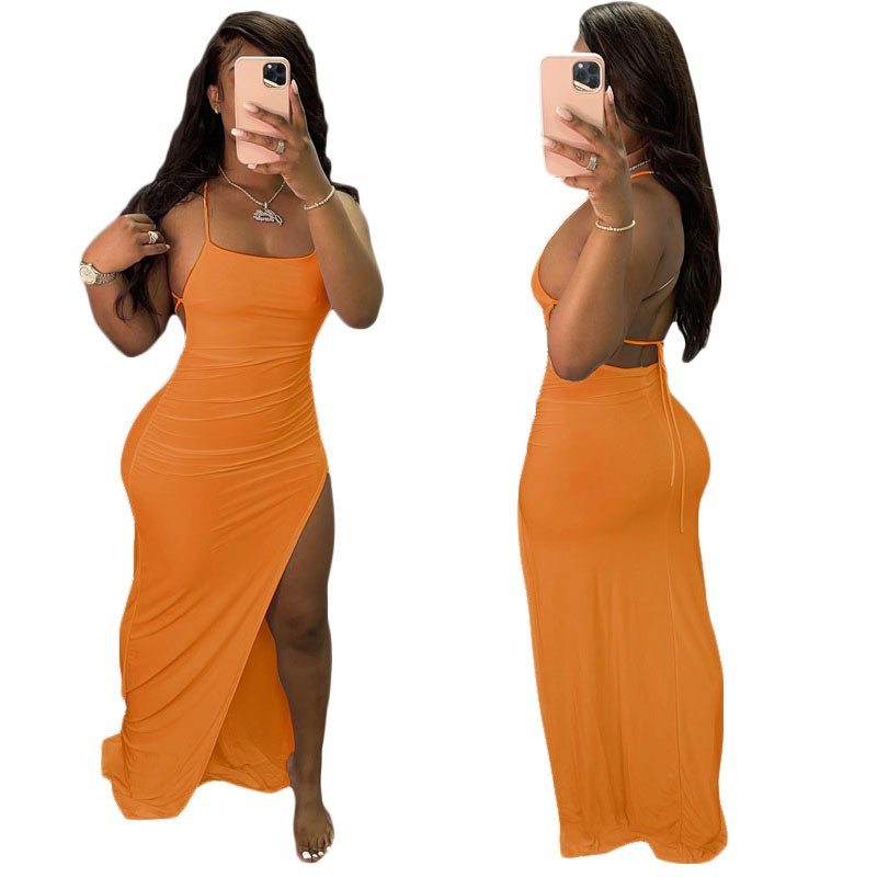 RUICHI women clothing Knit Long Dress Women Sexy Elegant Sleeveless Bodycon One-piece Sundress