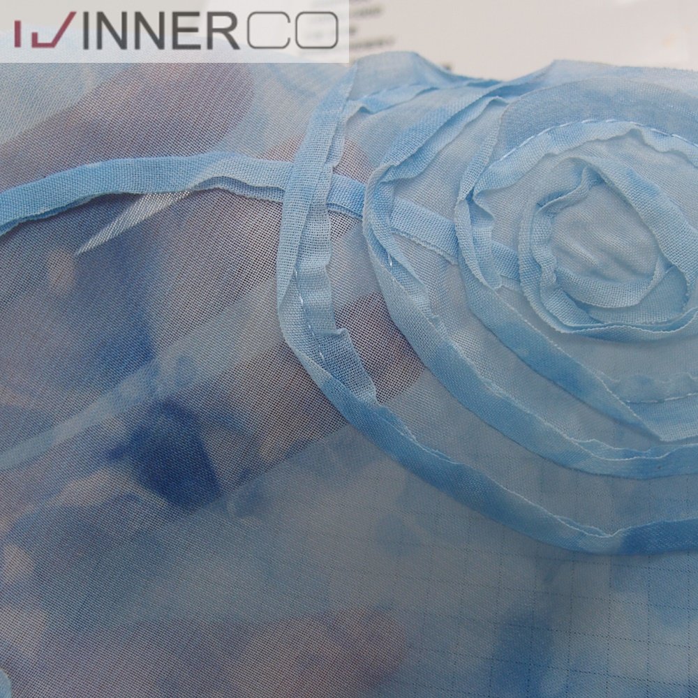 Polyester Chiffon with Embroidery Fabric