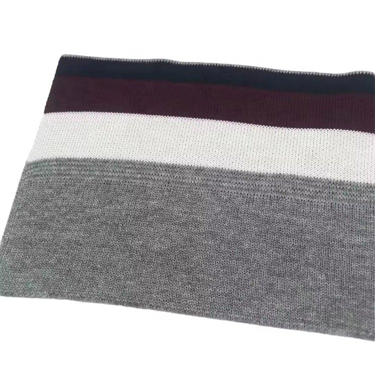 Custom 95% cotton 5% spandex Eco-friendly knit ribbed collar for polo shirts and sportswear