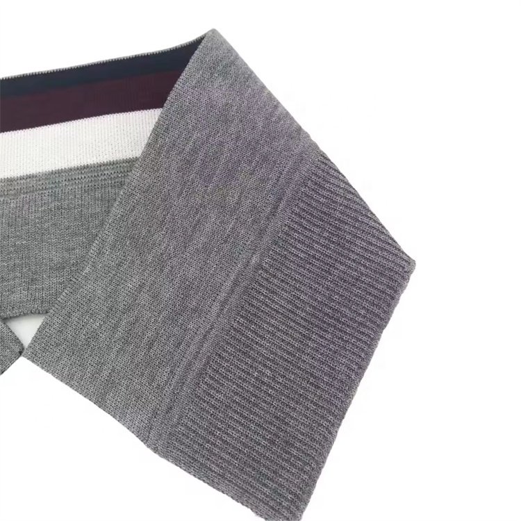 Custom 95% cotton 5% spandex Eco-friendly knit ribbed collar for polo shirts and sportswear