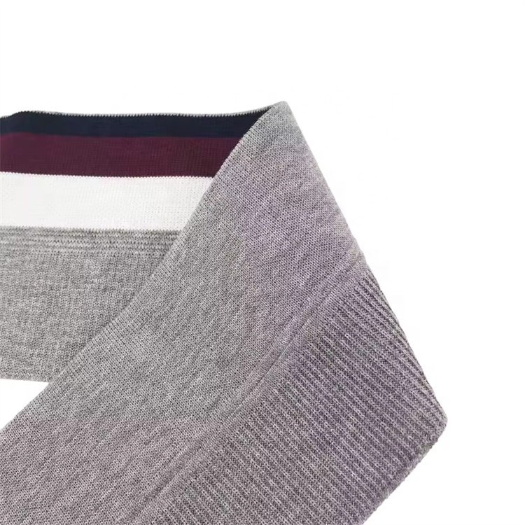 Custom 95% cotton 5% spandex Eco-friendly knit ribbed collar for polo shirts and sportswear