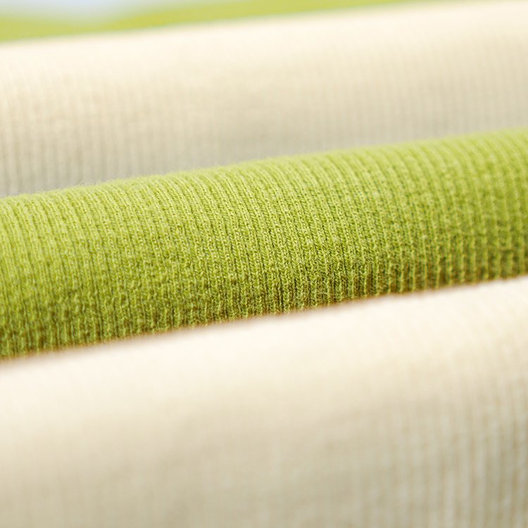 Sustainable organic bamboo 95% cotton 5% spandex knit rib fabric for sweater