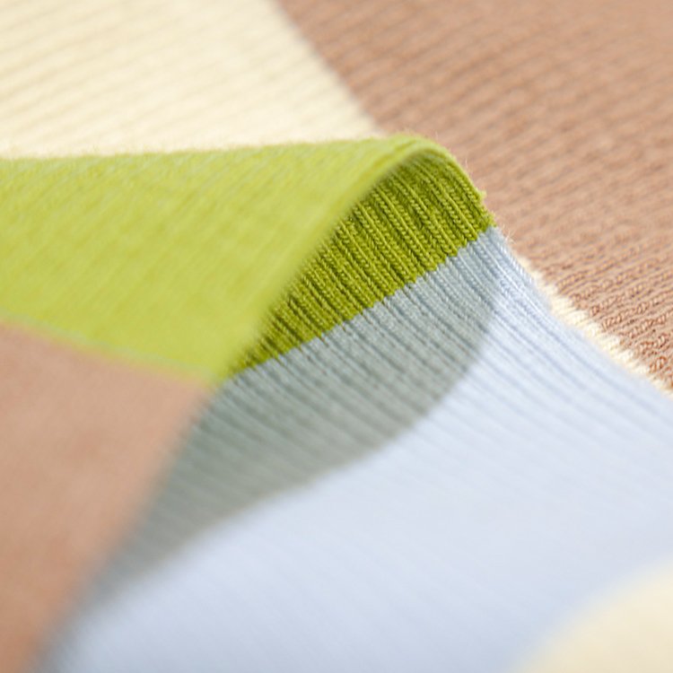 Sustainable organic bamboo 95% cotton 5% spandex knit rib fabric for sweater