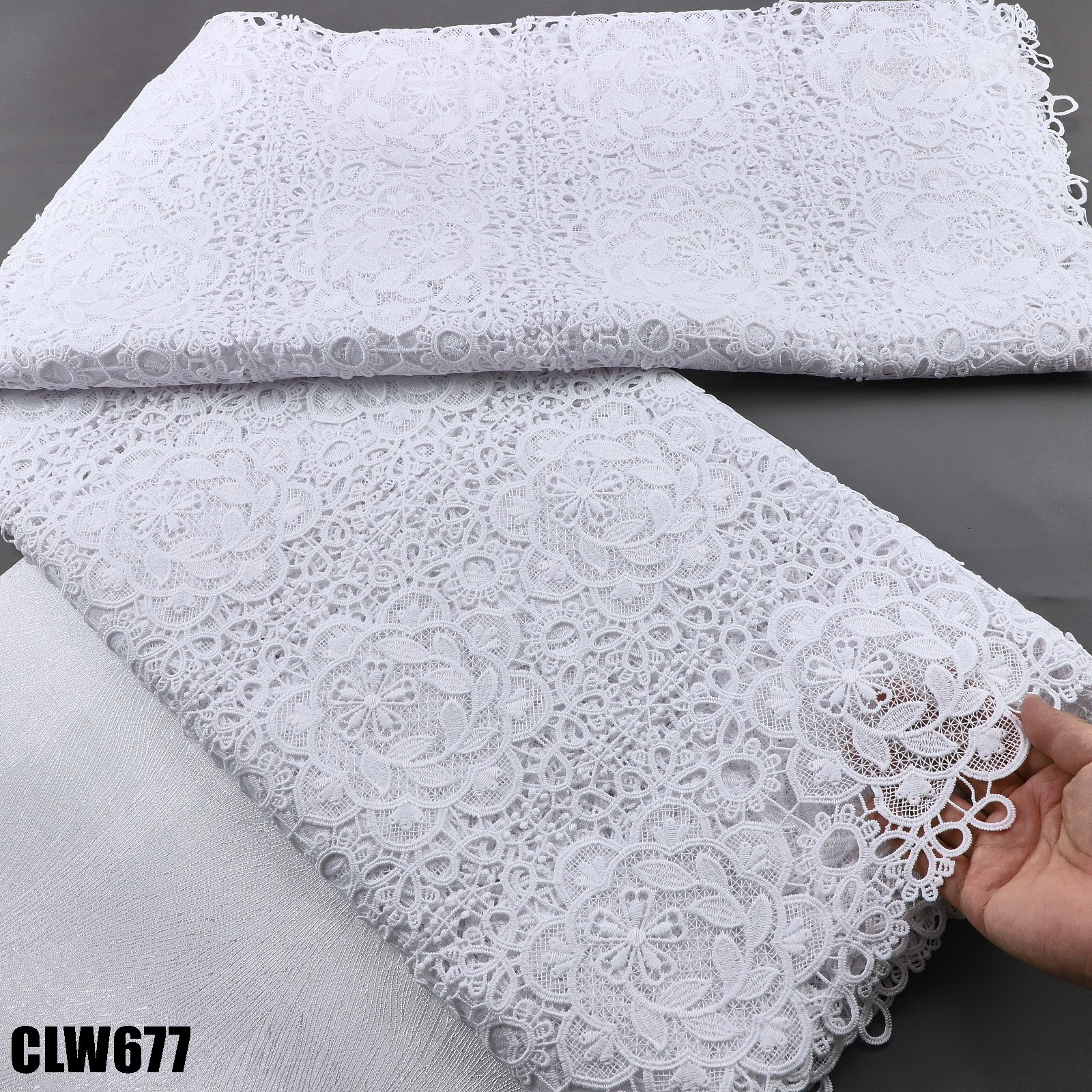 2023 High quality soft water soluble lace Nigerian women embroidery fabric comfortable guipure lace fabric for wedding/party