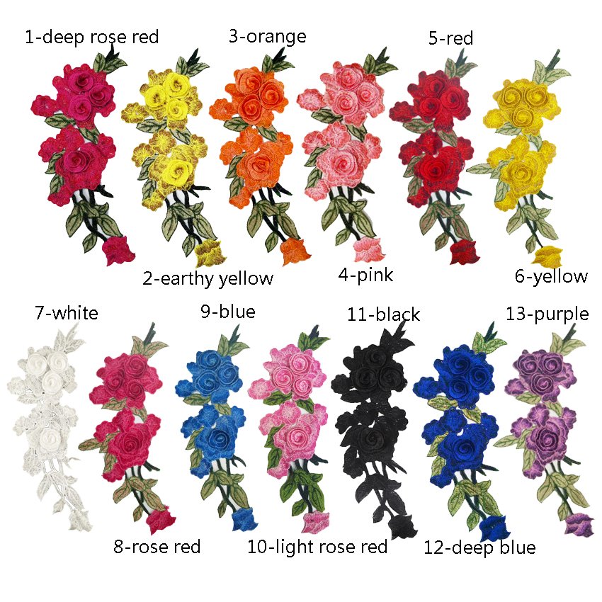 Exquisite Flowers Patches Chemical Lace Embroidery Corsages Appliques Patch