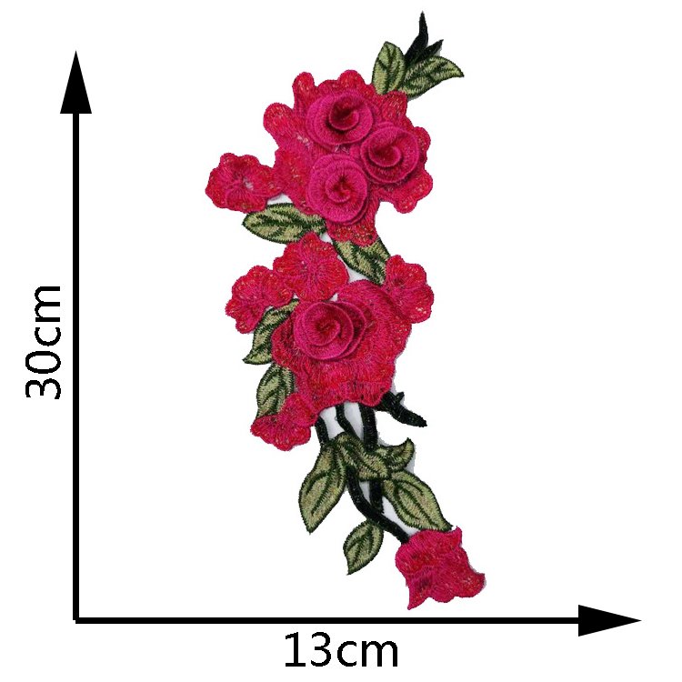 Exquisite Flowers Patches Chemical Lace Embroidery Corsages Appliques Patch