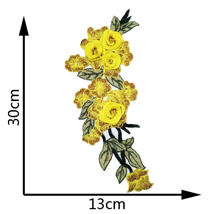 Exquisite Flowers Patches Chemical Lace Embroidery Corsages Appliques Patch