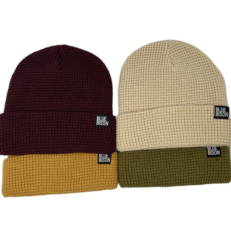 Outdoor Fisherman Slouchy Running Winter Cap Custom Knitted Ribbed Beanie Hat